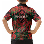 Aotearoa Iwi Tuhoe Personalised Kid Hawaiian Shirt Maori Kowhaiwhai Pattern