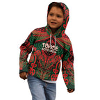Aotearoa Iwi Tuhoe Personalised Kid Hoodie Maori Kowhaiwhai Pattern