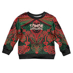 Aotearoa Iwi Tuhoe Personalised Kid Ugly Christmas Sweater Maori Kowhaiwhai Pattern