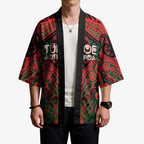 Aotearoa Iwi Tuhoe Personalised Kimono Maori Kowhaiwhai Pattern
