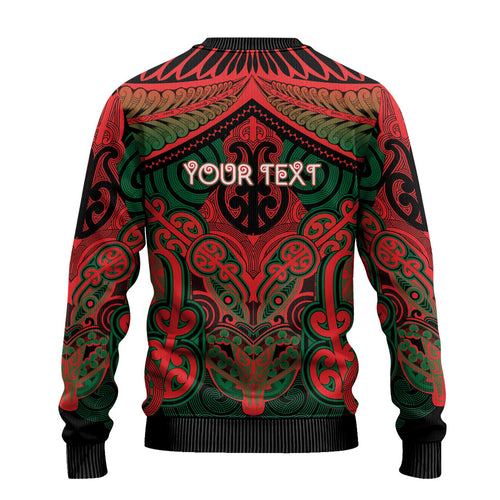 Aotearoa Iwi Tuhoe Personalised Ugly Christmas Sweater Maori Kowhaiwhai Pattern