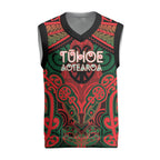 Aotearoa Iwi Tuhoe Personalised Christmas Knitted V-Neck Vest Maori Kowhaiwhai Pattern