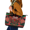 Aotearoa Iwi Tuhoe Leather Tote Bag Maori Kowhaiwhai Pattern