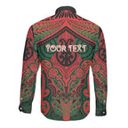 Aotearoa Iwi Tuhoe Personalised Long Sleeve Button Shirt Maori Kowhaiwhai Pattern