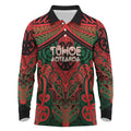 Aotearoa Iwi Tuhoe Personalised Long Sleeve Polo Shirt Maori Kowhaiwhai Pattern