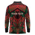 Aotearoa Iwi Tuhoe Personalised Long Sleeve Polo Shirt Maori Kowhaiwhai Pattern