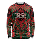 Aotearoa Iwi Tuhoe Personalised Long Sleeve Shirt Maori Kowhaiwhai Pattern