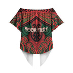 Aotearoa Iwi Tuhoe Personalised Off Shoulder Wrap Waist Top Maori Kowhaiwhai Pattern