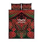 Aotearoa Iwi Tuhoe Quilt Bed Set Maori Kowhaiwhai Pattern