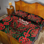 Aotearoa Iwi Tuhoe Quilt Bed Set Maori Kowhaiwhai Pattern