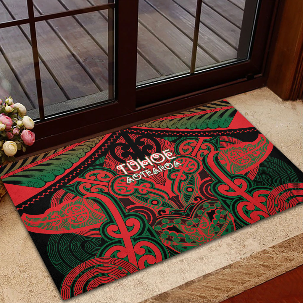 Aotearoa Iwi Tuhoe Rubber Doormat Maori Kowhaiwhai Pattern