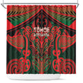 Aotearoa Iwi Tuhoe Shower Curtain Maori Kowhaiwhai Pattern