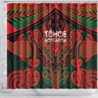 Aotearoa Iwi Tuhoe Shower Curtain Maori Kowhaiwhai Pattern