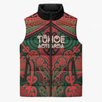 Aotearoa Iwi Tuhoe Personalised Sleeveless Puffer Jacket Maori Kowhaiwhai Pattern
