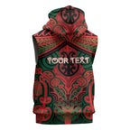 Aotearoa Iwi Tuhoe Personalised Sleeveless Zip Hoodie Maori Kowhaiwhai Pattern
