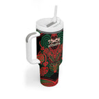 Aotearoa Iwi Tuhoe Personalised Tumbler With Handle Maori Kowhaiwhai Pattern