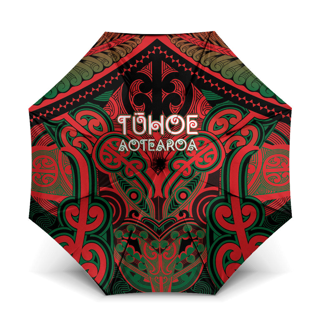 Aotearoa Iwi Tuhoe Umbrella Maori Kowhaiwhai Pattern