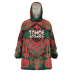 Aotearoa Iwi Tuhoe Personalised Wearable Blanket Hoodie Maori Kowhaiwhai Pattern