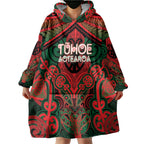 Aotearoa Iwi Tuhoe Personalised Wearable Blanket Hoodie Maori Kowhaiwhai Pattern