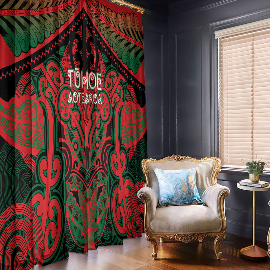 Aotearoa Iwi Tuhoe Window Curtain Maori Kowhaiwhai Pattern