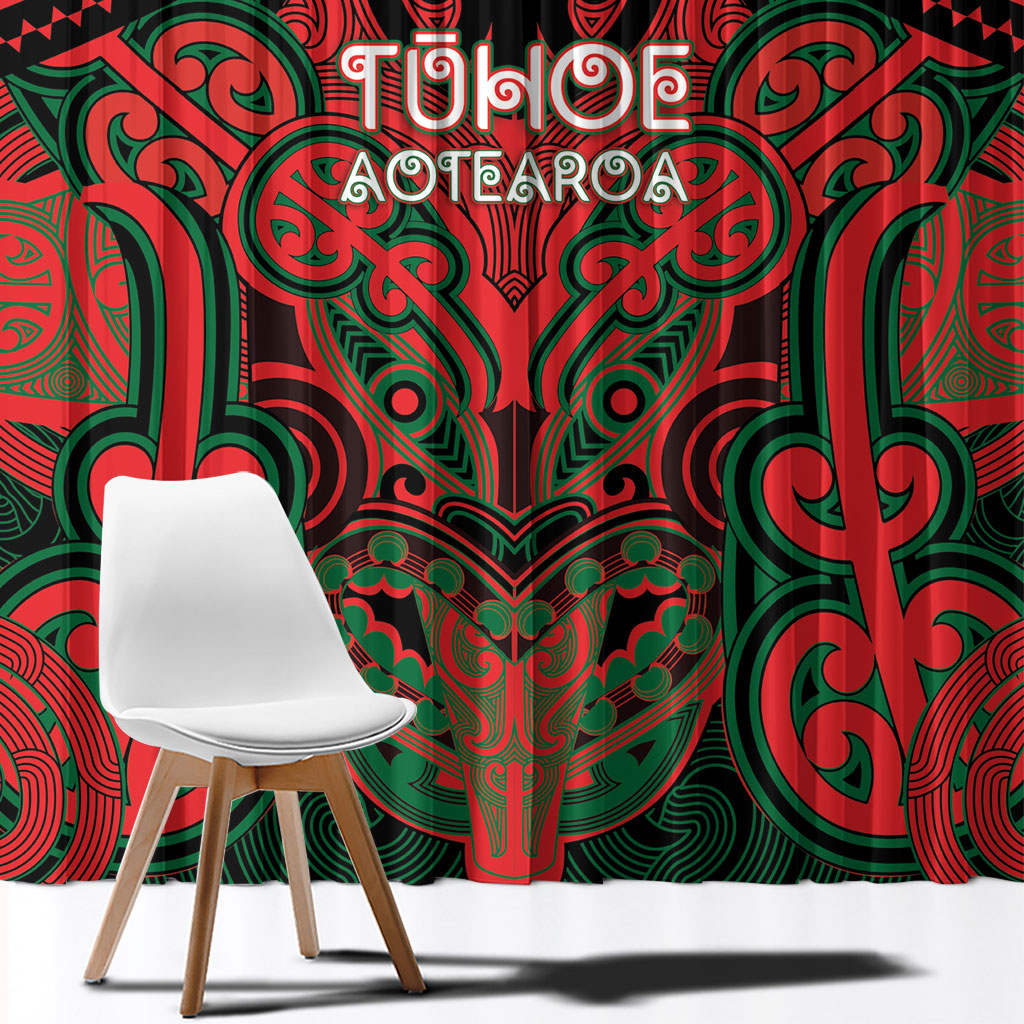 Aotearoa Iwi Tuhoe Window Curtain Maori Kowhaiwhai Pattern