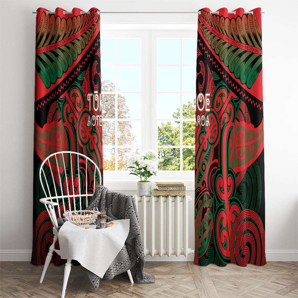 Aotearoa Iwi Tuhoe Window Curtain Maori Kowhaiwhai Pattern