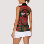 Aotearoa Iwi Tuhoe Personalised Women Sleeveless Polo Shirt Maori Kowhaiwhai Pattern