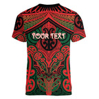 Aotearoa Iwi Tuhoe Personalised Women V-Neck T-Shirt Maori Kowhaiwhai Pattern