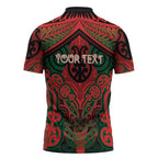 Aotearoa Iwi Tuhoe Personalised Zipper Polo Shirt Maori Kowhaiwhai Pattern
