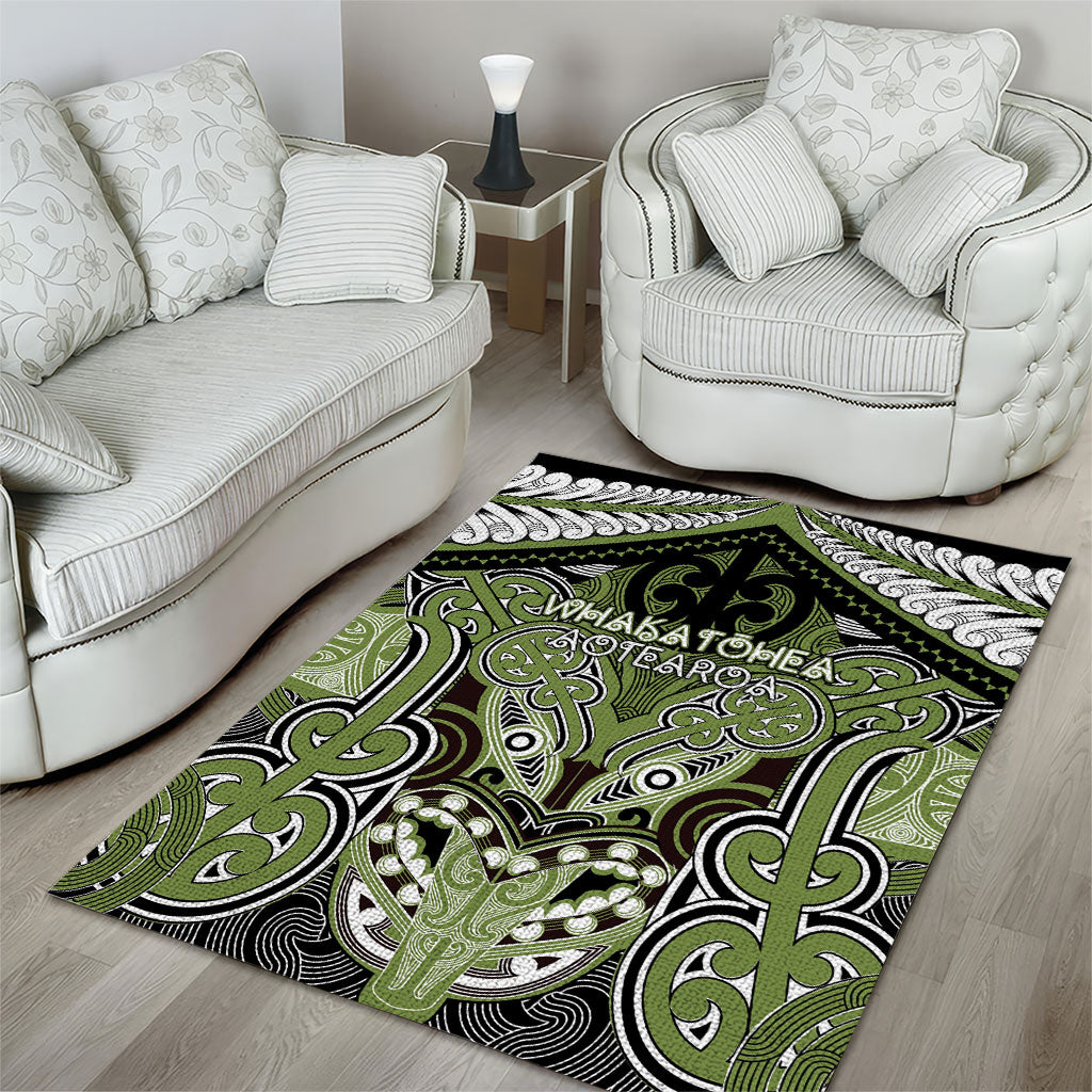 Aotearoa Iwi Whakatohea Area Rug Maori Kowhaiwhai Pattern