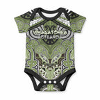 Aotearoa Iwi Whakatohea Personalised Baby Onesie Maori Kowhaiwhai Pattern