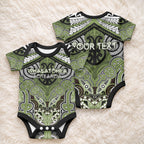 Aotearoa Iwi Whakatohea Personalised Baby Onesie Maori Kowhaiwhai Pattern