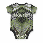 Aotearoa Iwi Whakatohea Personalised Baby Onesie Maori Kowhaiwhai Pattern
