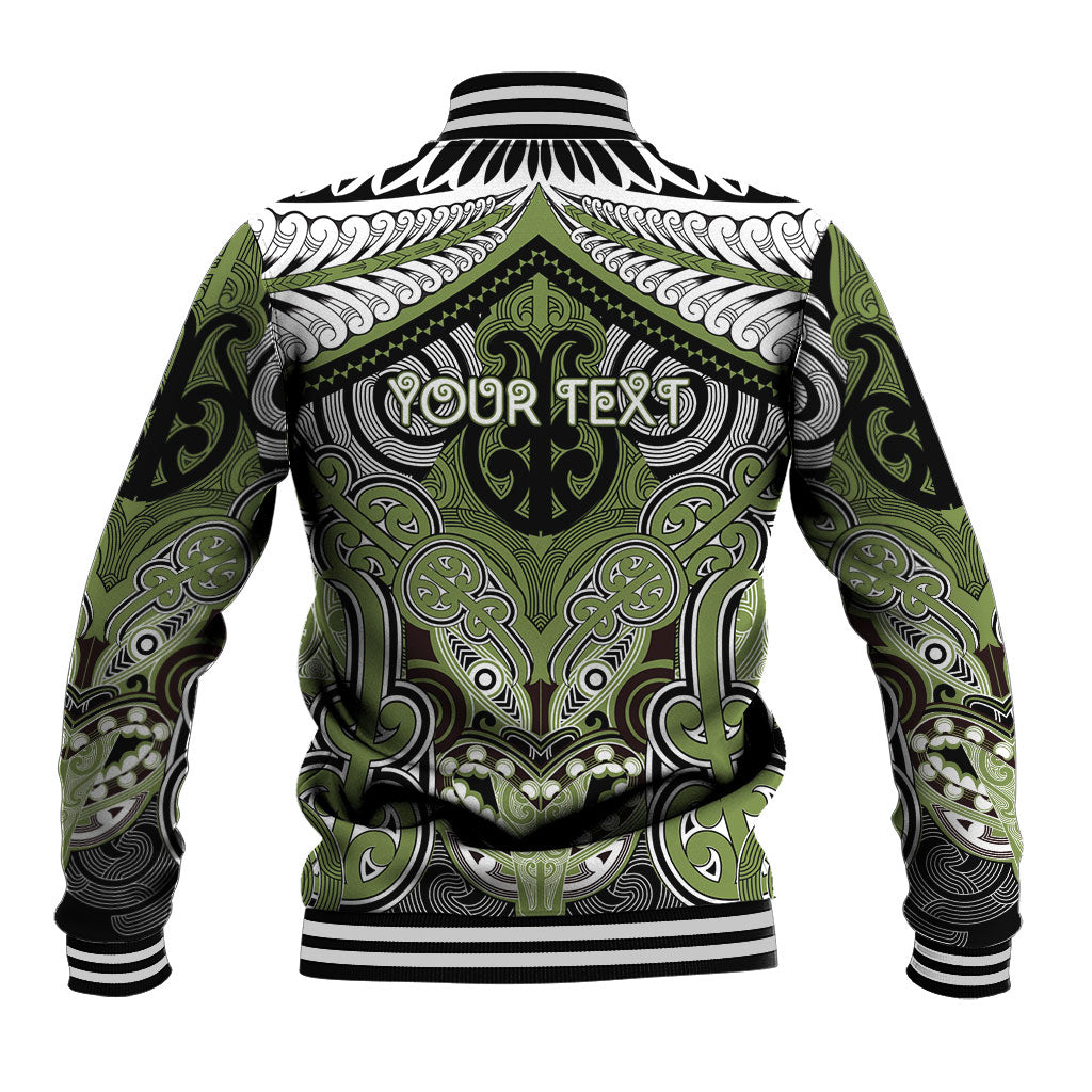 Aotearoa Iwi Whakatohea Personalised Baseball Jacket Maori Kowhaiwhai Pattern