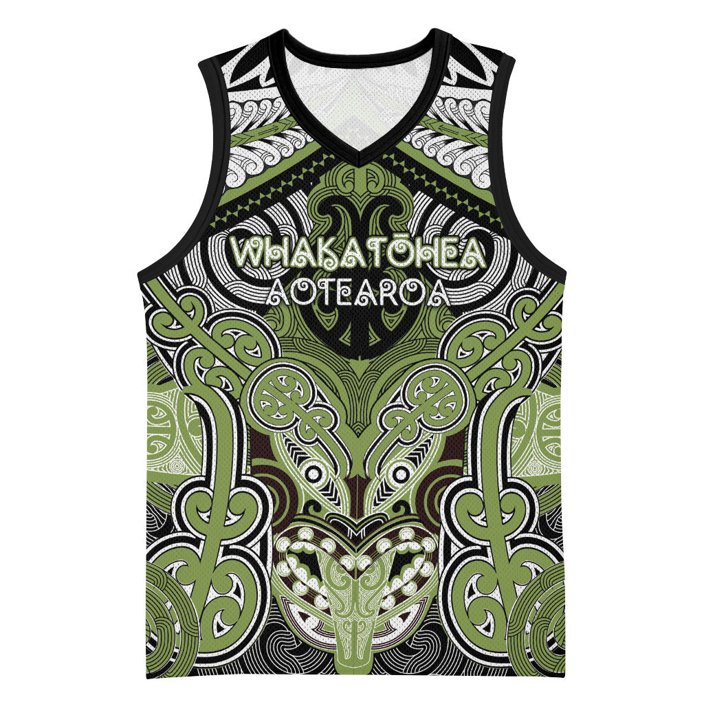 Aotearoa Iwi Whakatohea Personalised Basketball Jersey Maori Kowhaiwhai Pattern