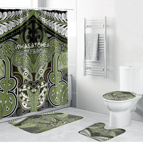 Aotearoa Iwi Whakatohea Bathroom Set Maori Kowhaiwhai Pattern