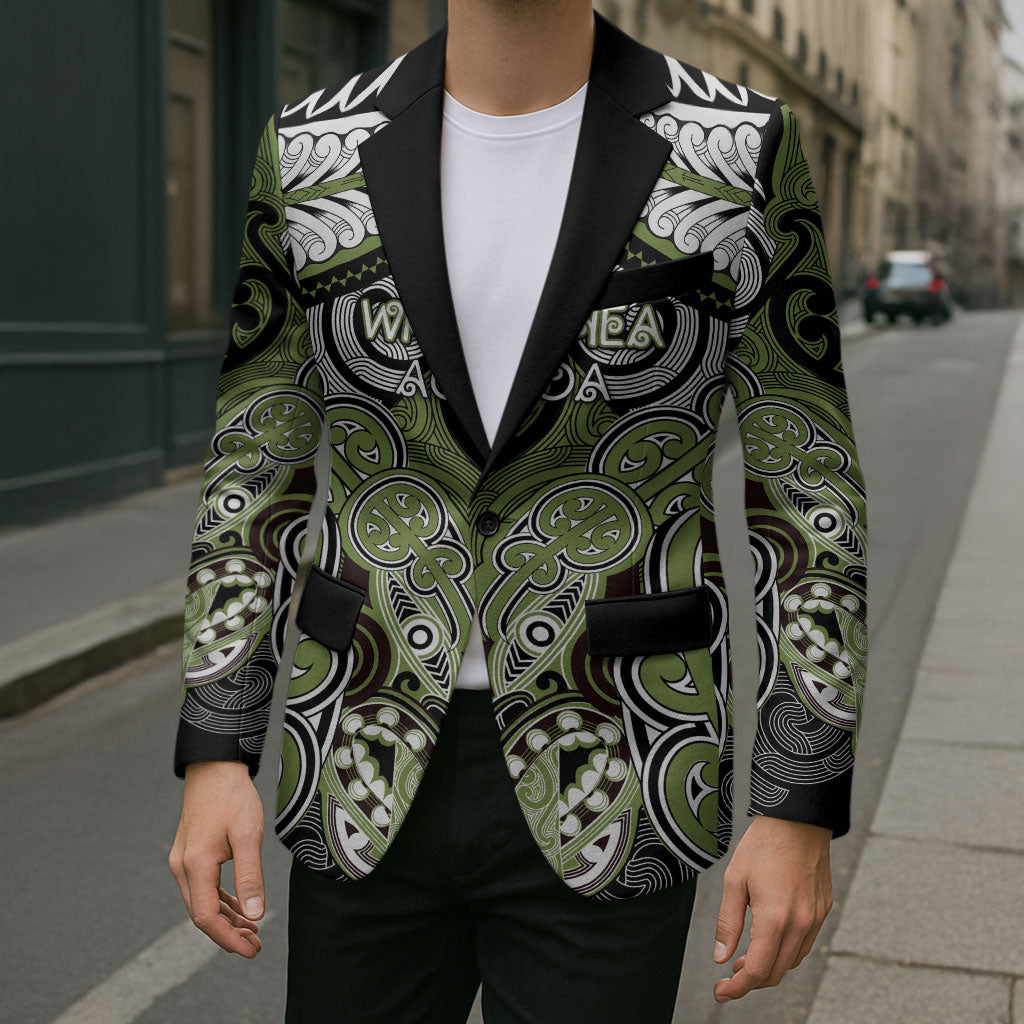 Aotearoa Iwi Whakatohea Personalised Blazer Maori Kowhaiwhai Pattern