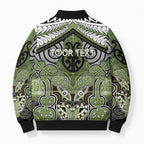 Aotearoa Iwi Whakatohea Personalised Bomber Puffer Jacket Maori Kowhaiwhai Pattern