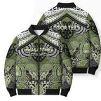 Aotearoa Iwi Whakatohea Personalised Bomber Puffer Jacket Maori Kowhaiwhai Pattern