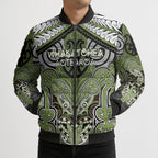 Aotearoa Iwi Whakatohea Personalised Bomber Puffer Jacket Maori Kowhaiwhai Pattern