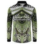 Aotearoa Iwi Whakatohea Personalised Button Sweatshirt Maori Kowhaiwhai Pattern