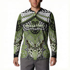 Aotearoa Iwi Whakatohea Personalised Button Sweatshirt Maori Kowhaiwhai Pattern