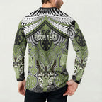 Aotearoa Iwi Whakatohea Personalised Button Sweatshirt Maori Kowhaiwhai Pattern