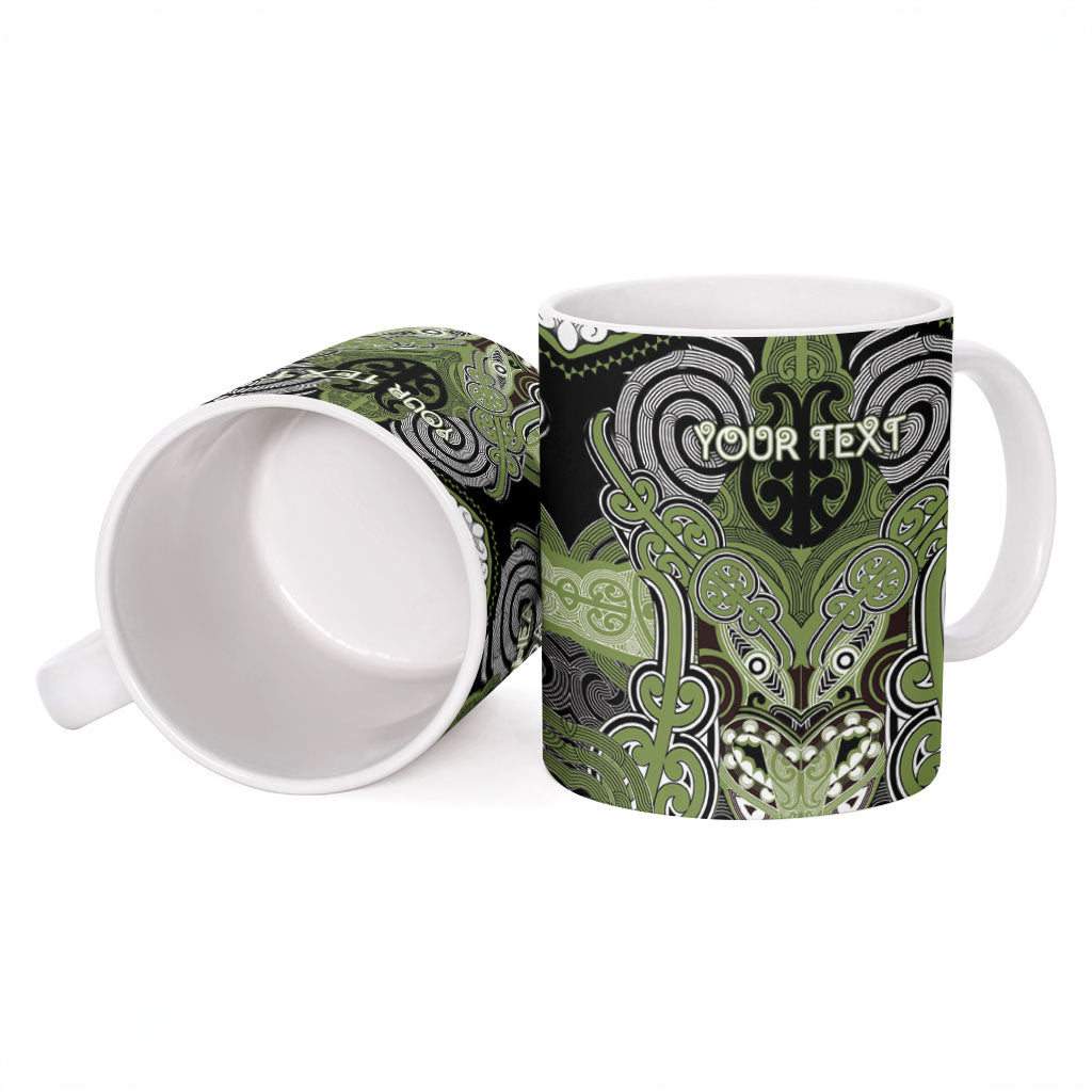 Aotearoa Iwi Whakatohea Personalised Ceramic Mug Maori Kowhaiwhai Pattern