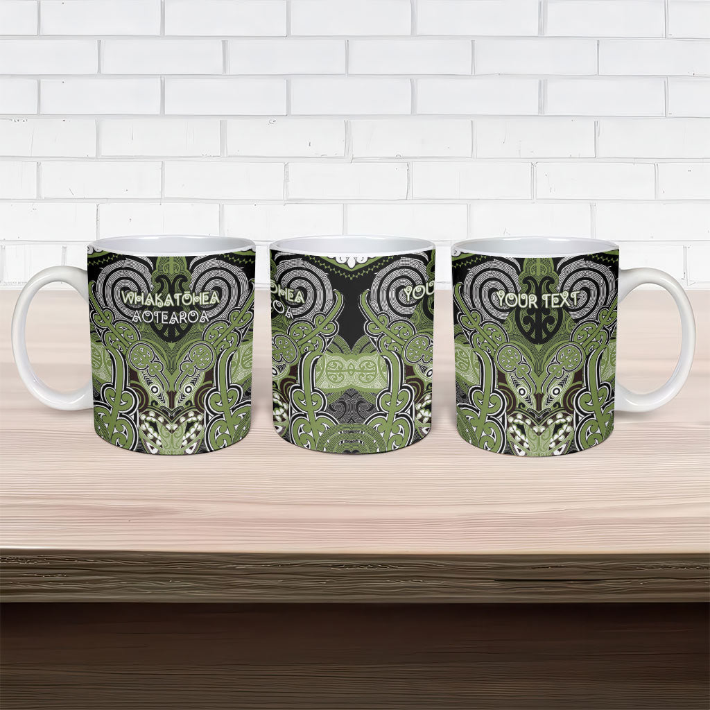 Aotearoa Iwi Whakatohea Personalised Ceramic Mug Maori Kowhaiwhai Pattern