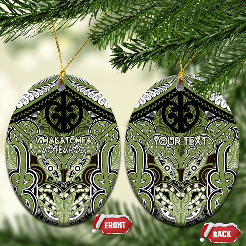 Aotearoa Iwi Whakatohea Personalised Ceramic Ornament Maori Kowhaiwhai Pattern