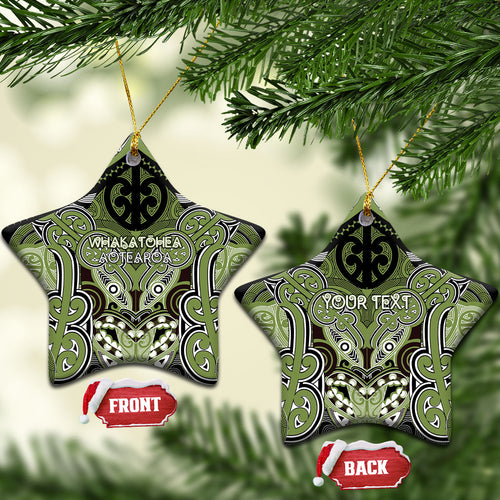Aotearoa Iwi Whakatohea Personalised Ceramic Ornament Maori Kowhaiwhai Pattern