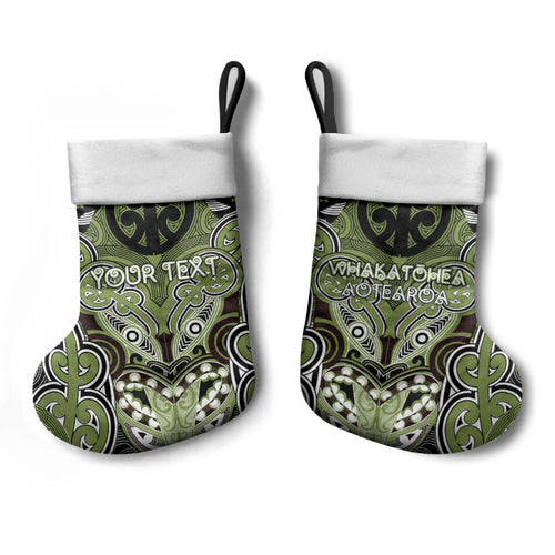 Aotearoa Iwi Whakatohea Personalised Christmas Stocking Maori Kowhaiwhai Pattern