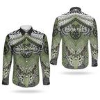 Aotearoa Iwi Whakatohea Personalised Couples Matching Summer Maxi Dress and Long Sleeve Button Shirt Maori Kowhaiwhai Pattern