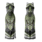 Aotearoa Iwi Whakatohea Personalised Couples Matching Tank Maxi Dress and Hawaiian Shirt Maori Kowhaiwhai Pattern